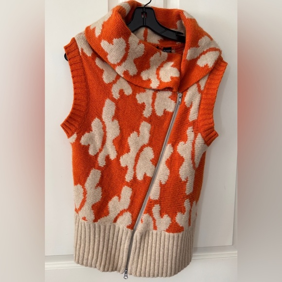 EUC Moda International Orange Wool Blend Sweater/Vest Size M - Picture 1 of 4